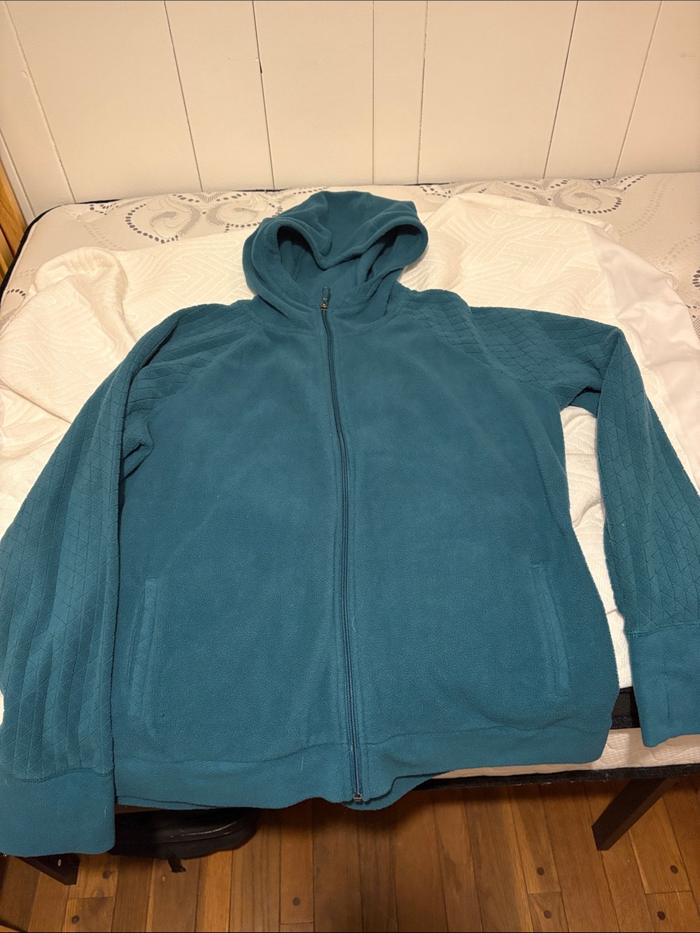 tek gear Teal Hooded Full-Zip Fleece Jacket